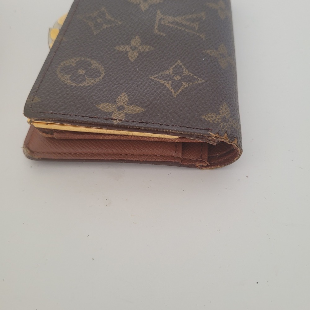Louis Vuitton Monogram Viennois Kiss Lock Wallet Brown Canvas MI0926 France - Picture 7 of 11